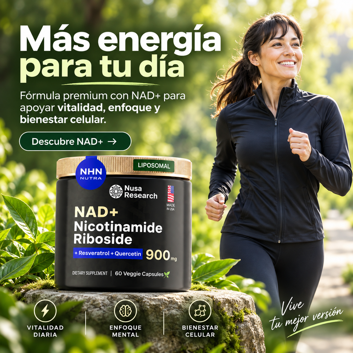 Activa tu NAD+ Vuelve a sentir la energía que recuerdas